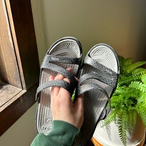 Women's Mickey Mouse Crocs Wedge Sandals Size 9